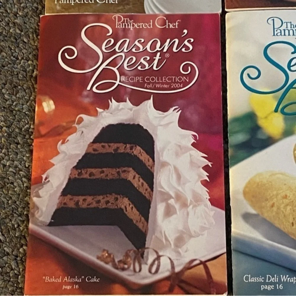 Pampered Chef‎ Seasons Best Recipe Collection Books 4 Total